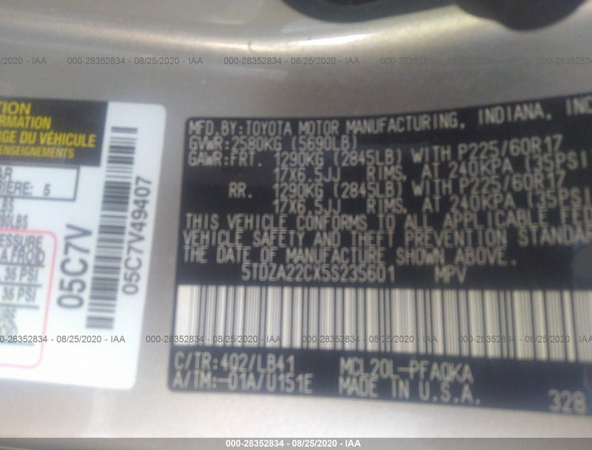 5TDZA22CX5S235601