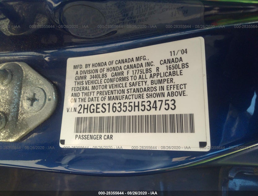2HGES16355H534753