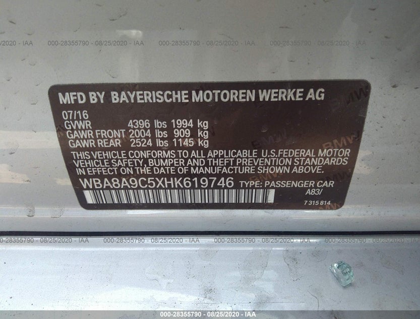 WBA8A9C5XHK619746