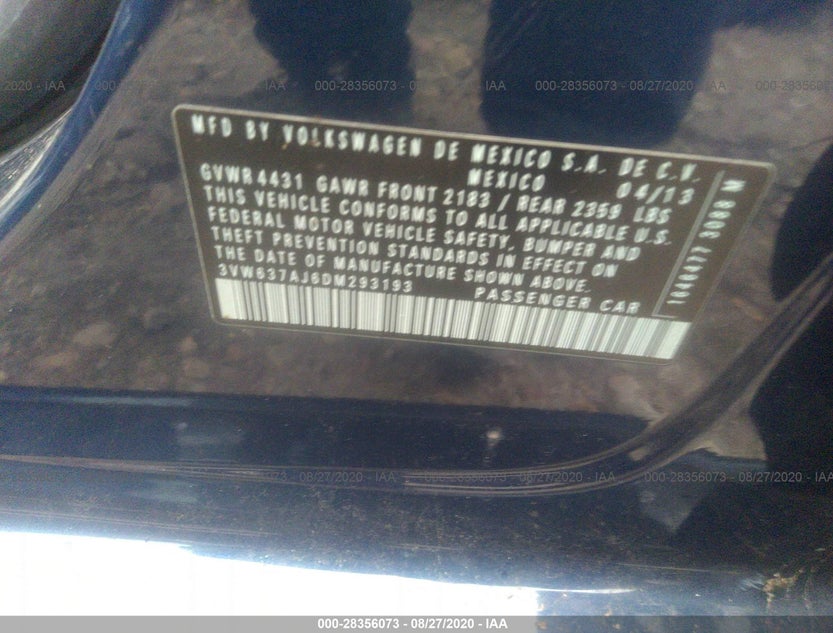 3VW637AJ6DM293193