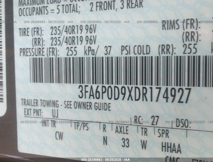 3FA6P0D9XDR174927