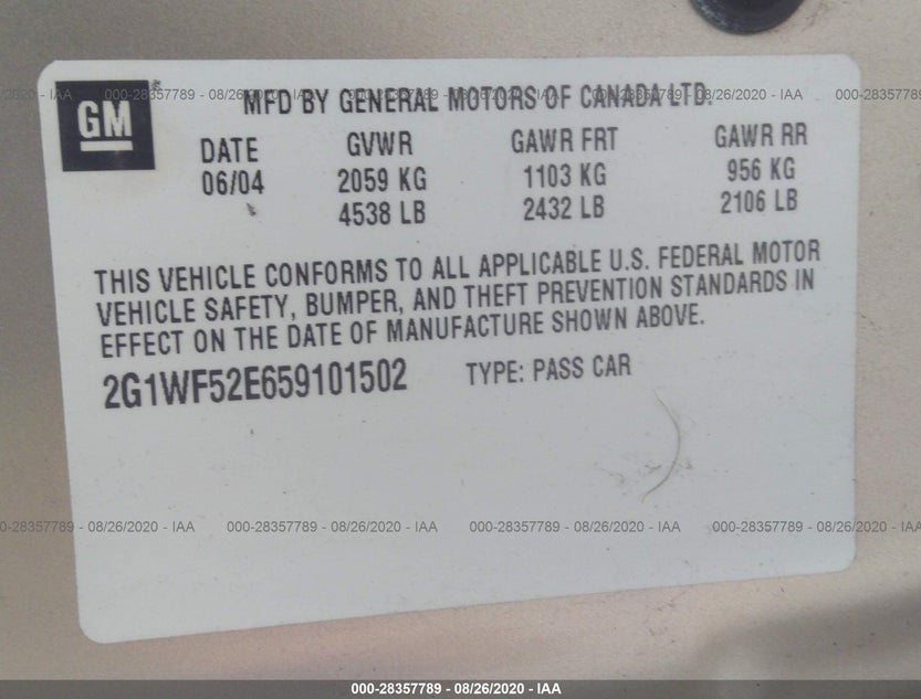 2G1WF52E659101502