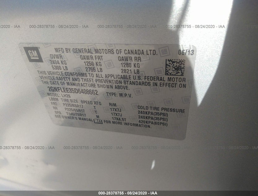 2GNFLEE35D6408662