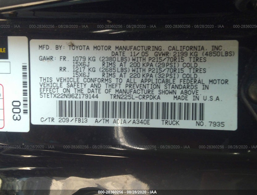 5TETX22N96Z179144