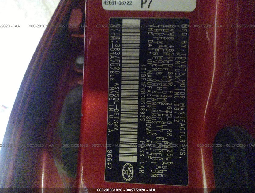 4T1BF1FK8CU618925