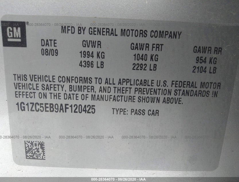 1G1ZC5EB9AF120425