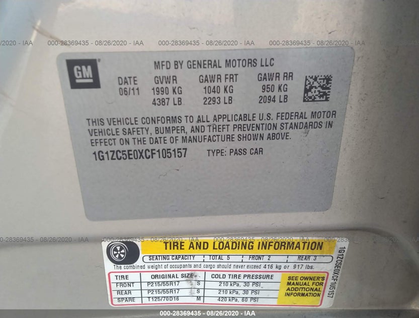 1G1ZC5E0XCF105157
