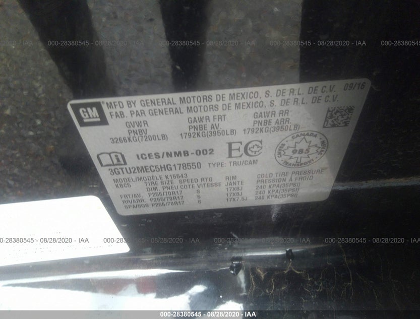 3GTU2MEC5HG178550