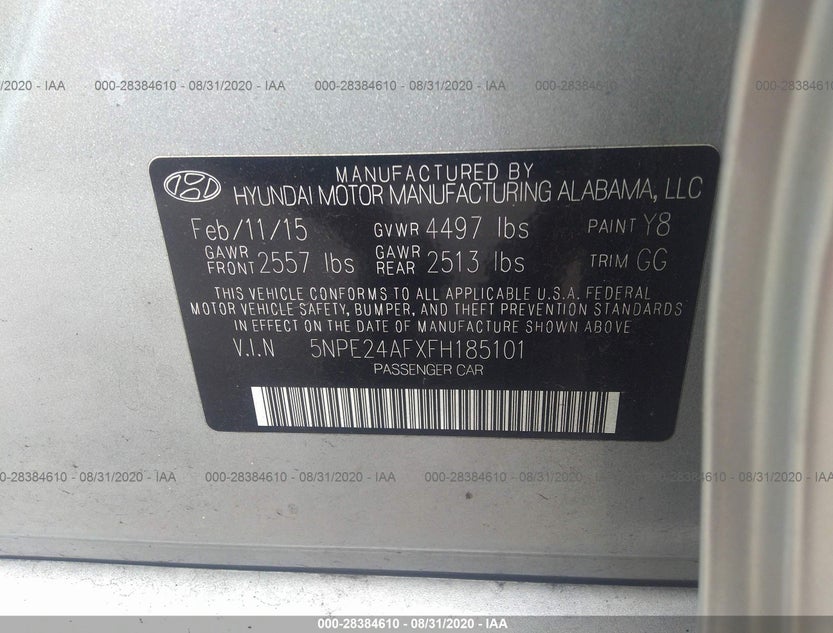 5NPE24AFXFH185101