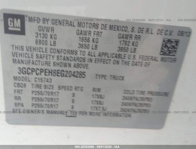 3GCPCPEH8EG204285