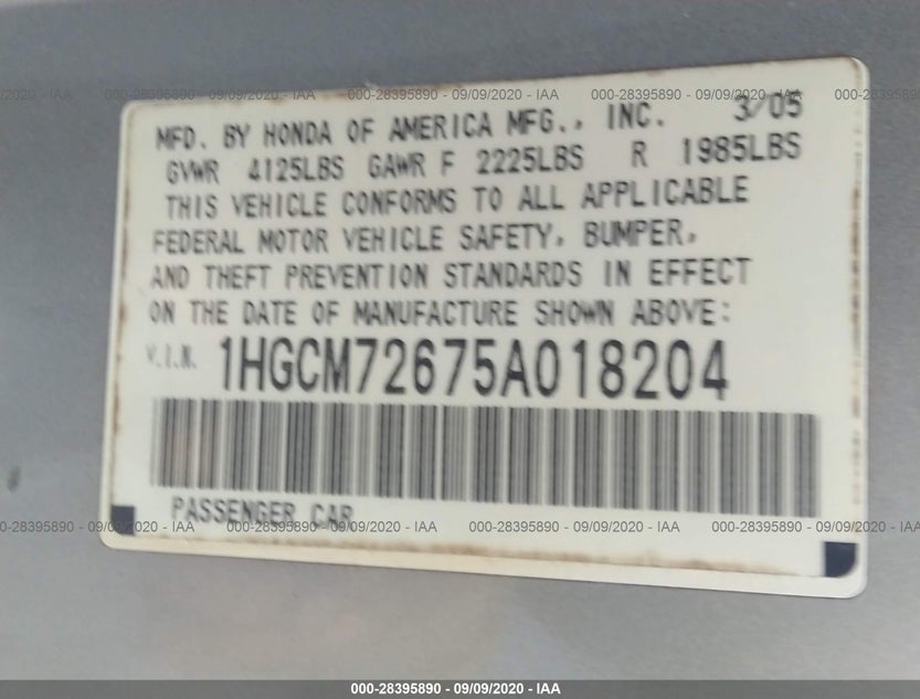 1HGCM72675A018204