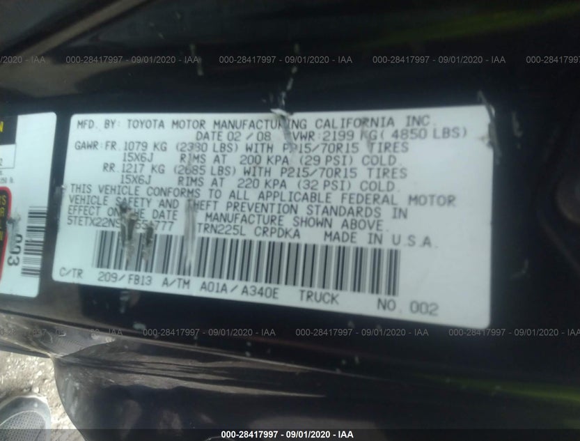 5TETX22N98Z551777