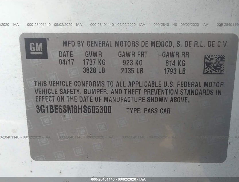 3G1BE6SM8HS605300