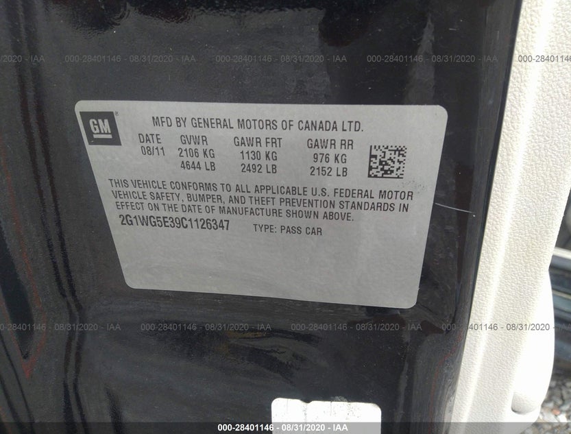 2G1WG5E39C1126347
