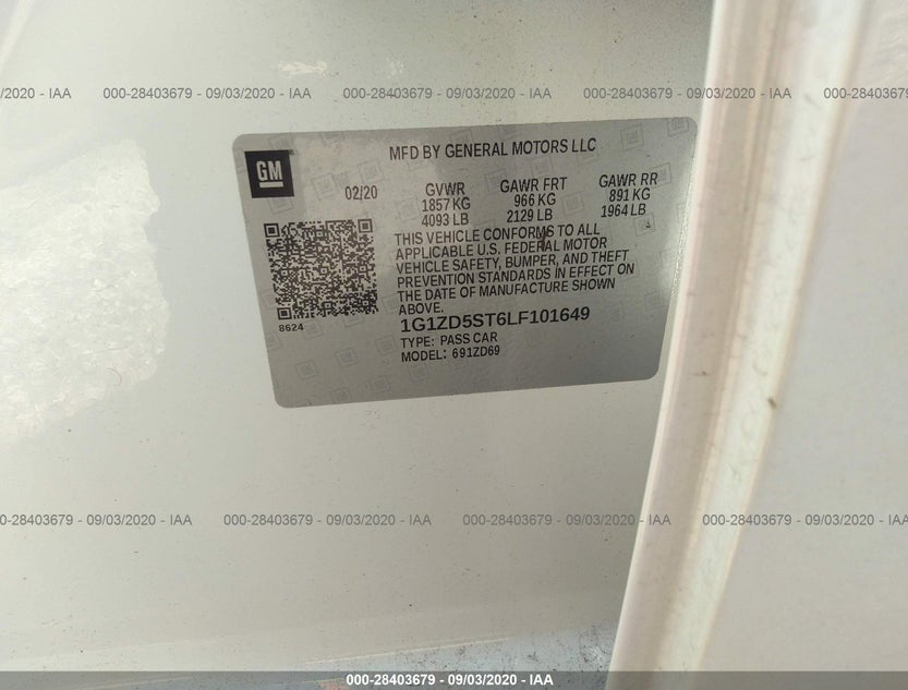 1G1ZD5ST6LF101649