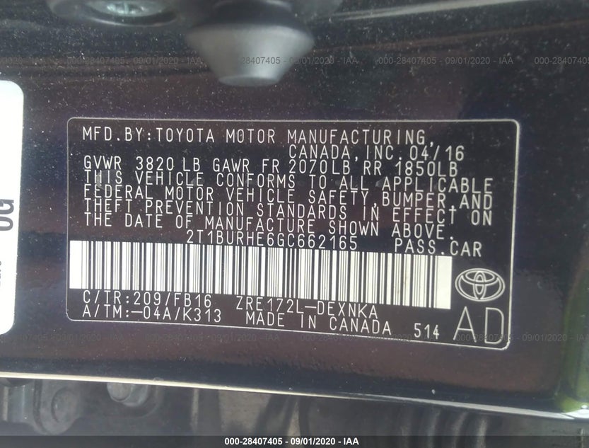 2T1BURHE6GC662165