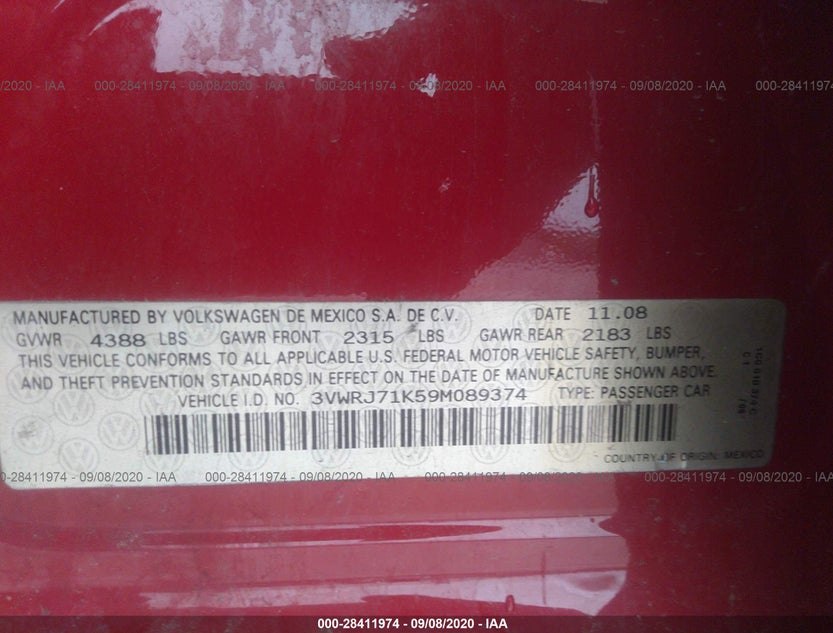 3VWRJ71K59M089374