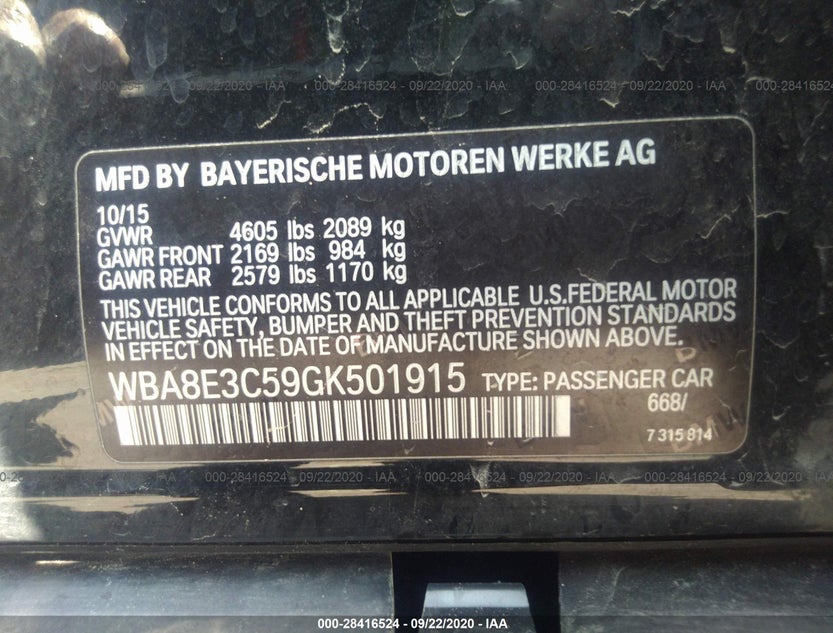 WBA8E3C59GK501915