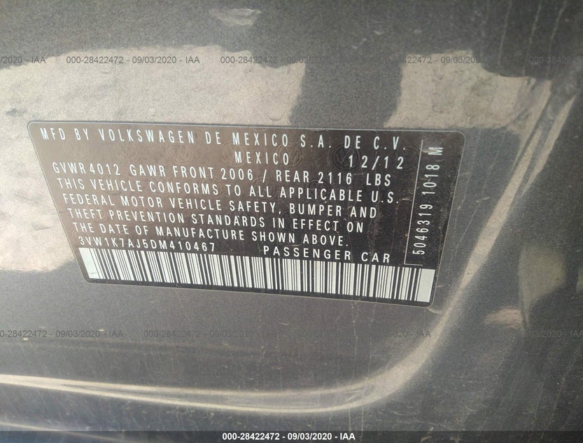 3VW1K7AJ5DM410467