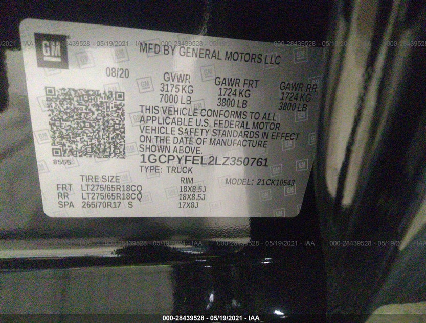 1GCPYFEL2LZ350761
