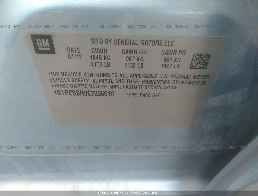1G1PC5SH8C7256610