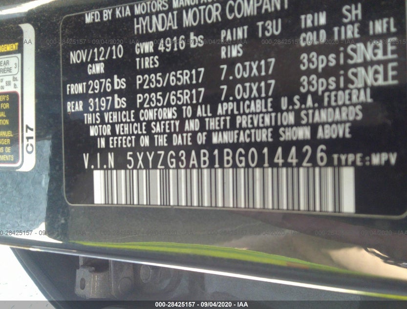 5XYZG3AB1BG014426