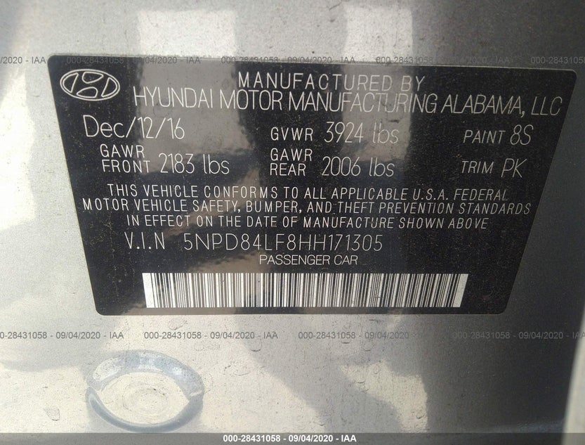 5NPD84LF8HH171305