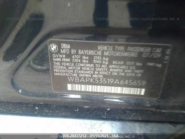 2009 BMW 328I xDrive VIN: WBAPK53519A645659 Lot: 28437212