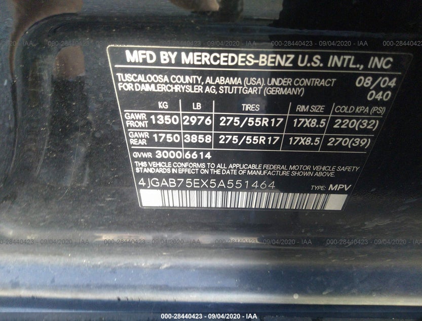 4JGAB75EX5A551464