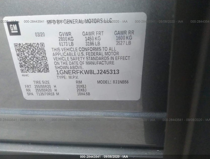 1GNERFKW8LJ245313