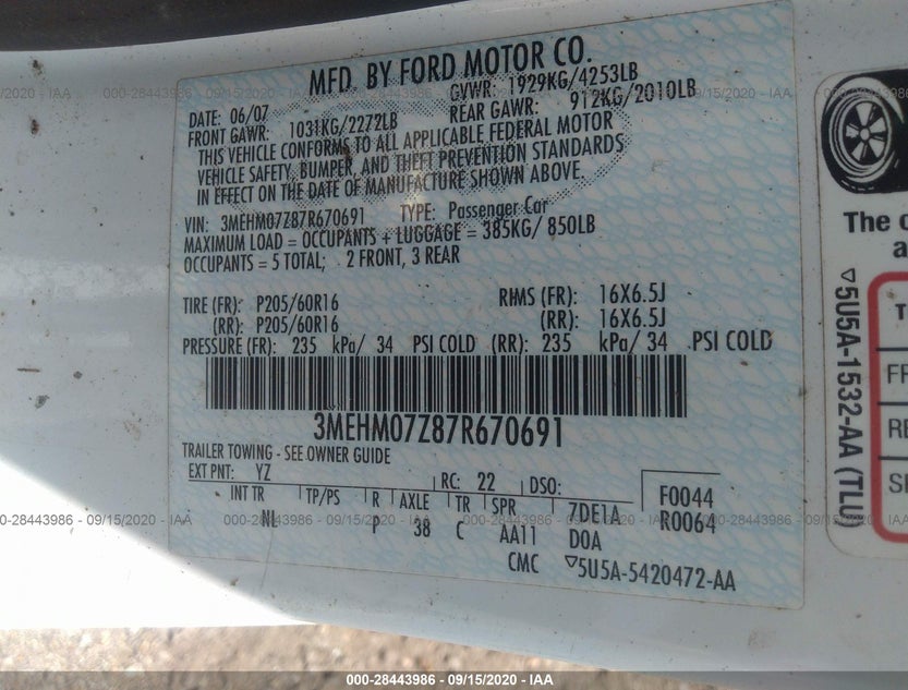 3MEHM07Z87R670691