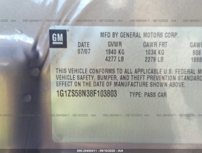 1G1ZS58N38F103803