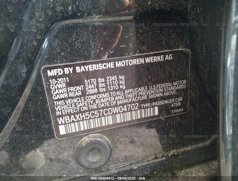 WBAXH5C57CDW04702