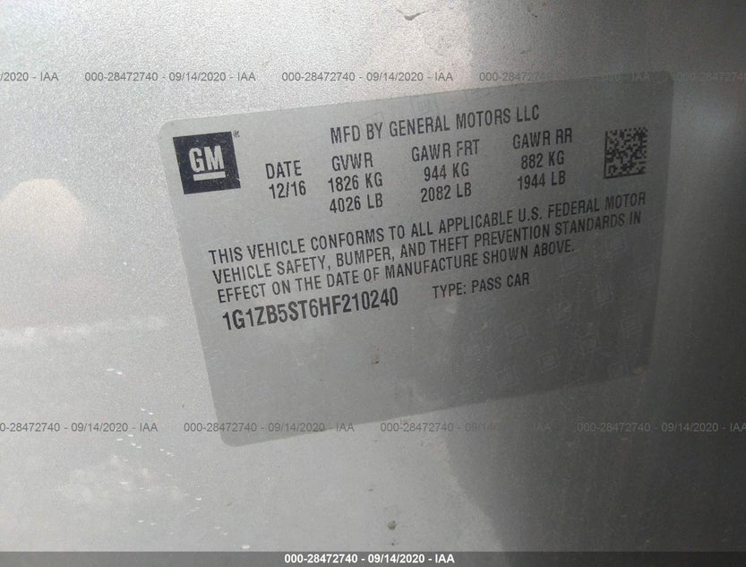 1G1ZB5ST6HF210240