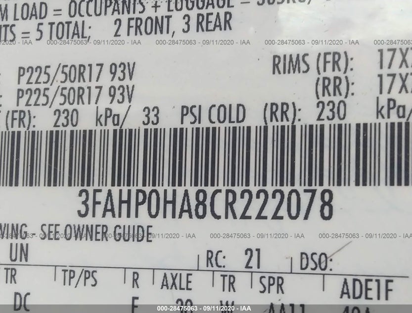3FAHP0HA8CR222078