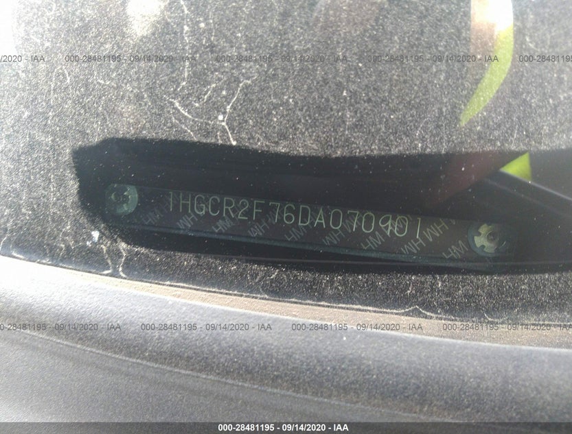 1HGCR2F76DA070901