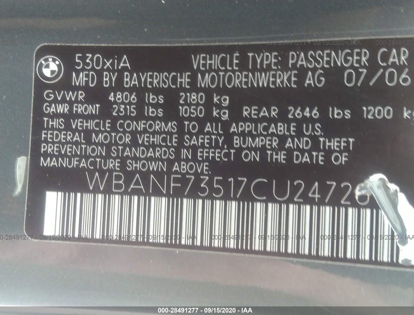 WBANF73517CU24720