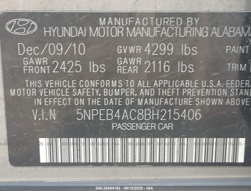 5NPEB4AC8BH215406