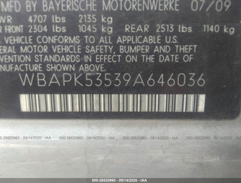WBAPK53539A646036