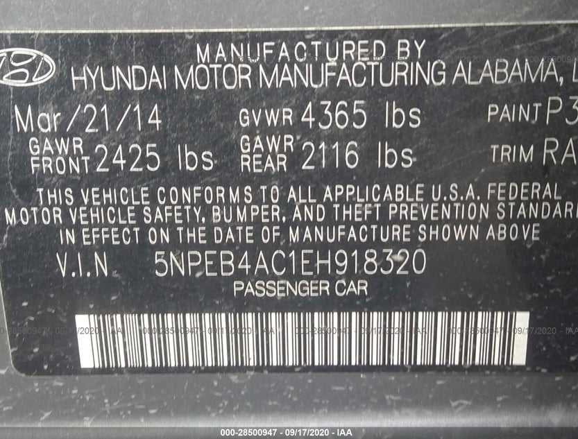 5NPEB4AC1EH918320