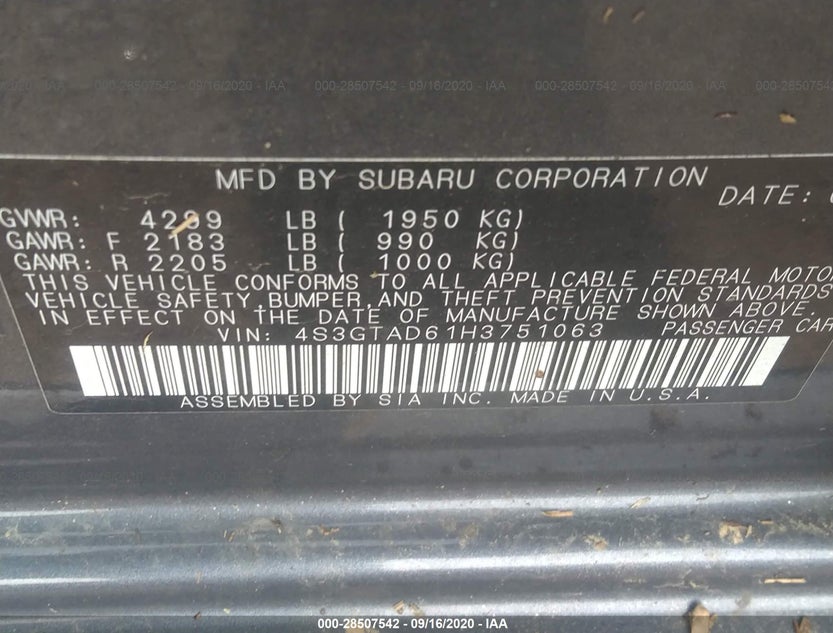 4S3GTAD61H3751063