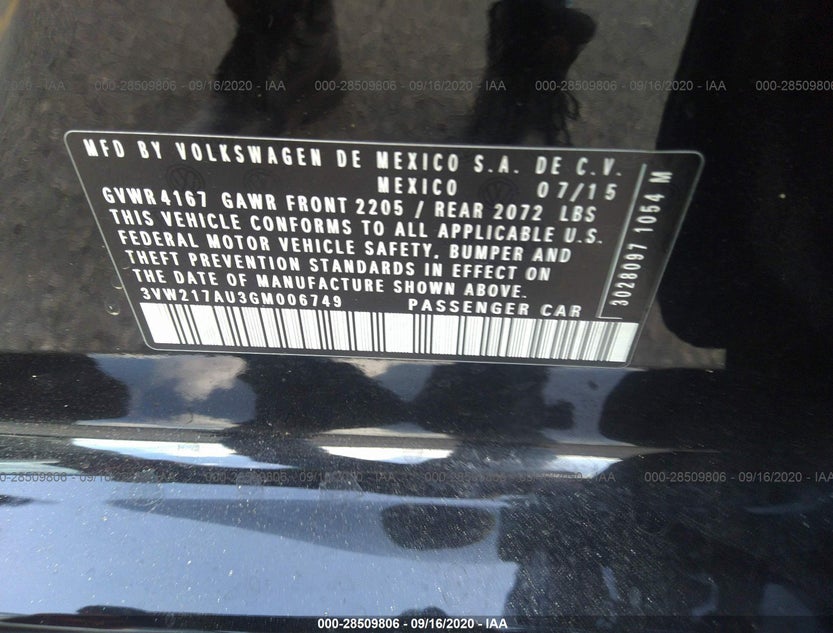 3VW217AU3GM006749