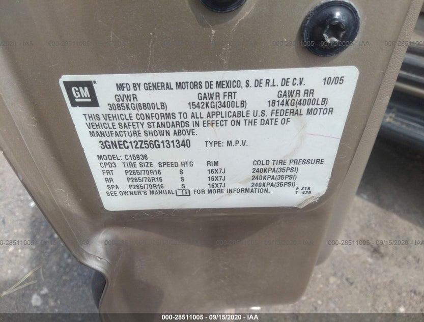 3GNEC12Z56G131340