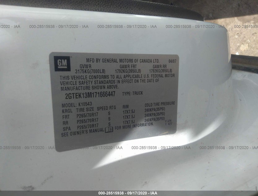 2GTEK13M171666447