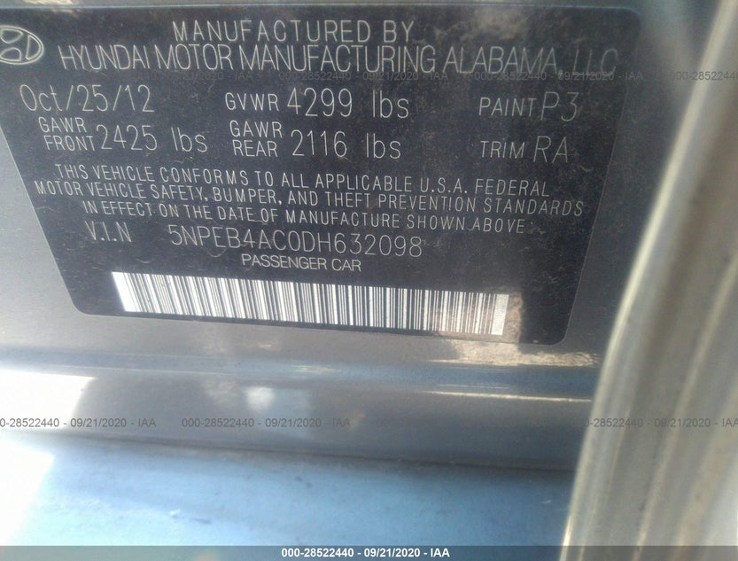 5NPEB4AC0DH632098
