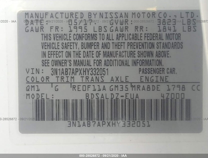 3N1AB7APXHY332051