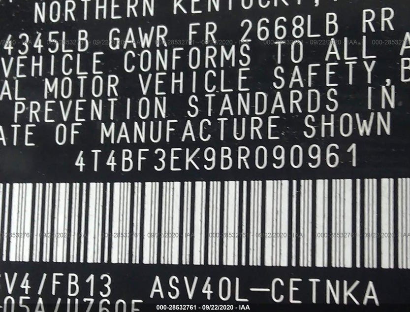 4T4BF3EK9BR090961