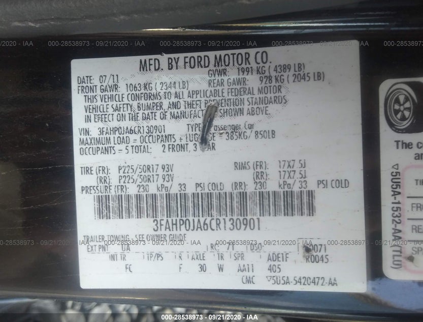 3FAHP0JA6CR130901