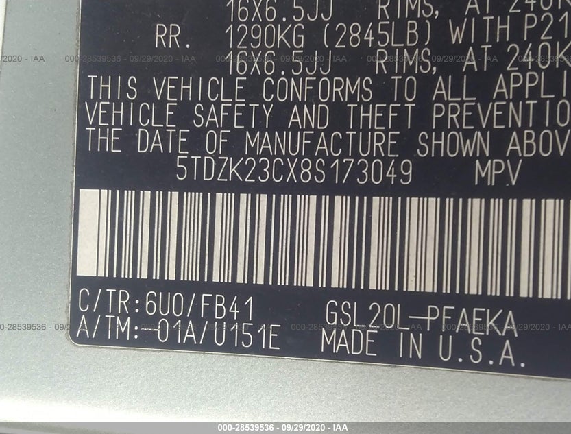 5TDZK23CX8S173049