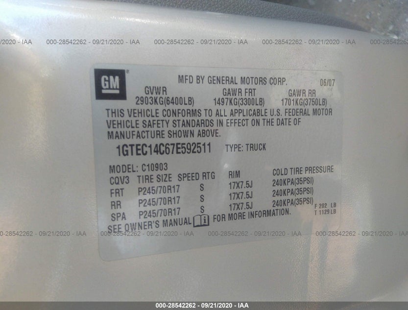 1GTEC14C67E592511